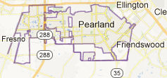 Pearland Texas Map